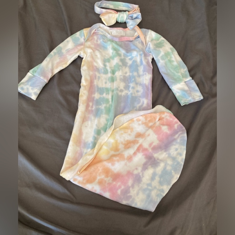 Toby Tie-dye Gown with Headband